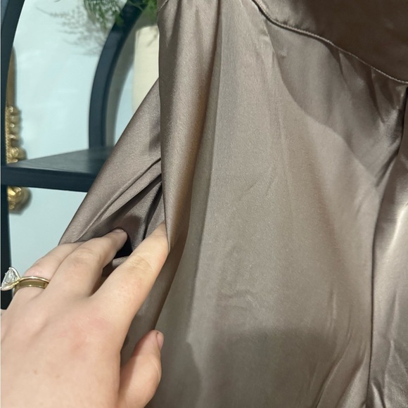 Renee C. Women's Wide Leg Pants - Taupe size xl - Picture 6 of 7